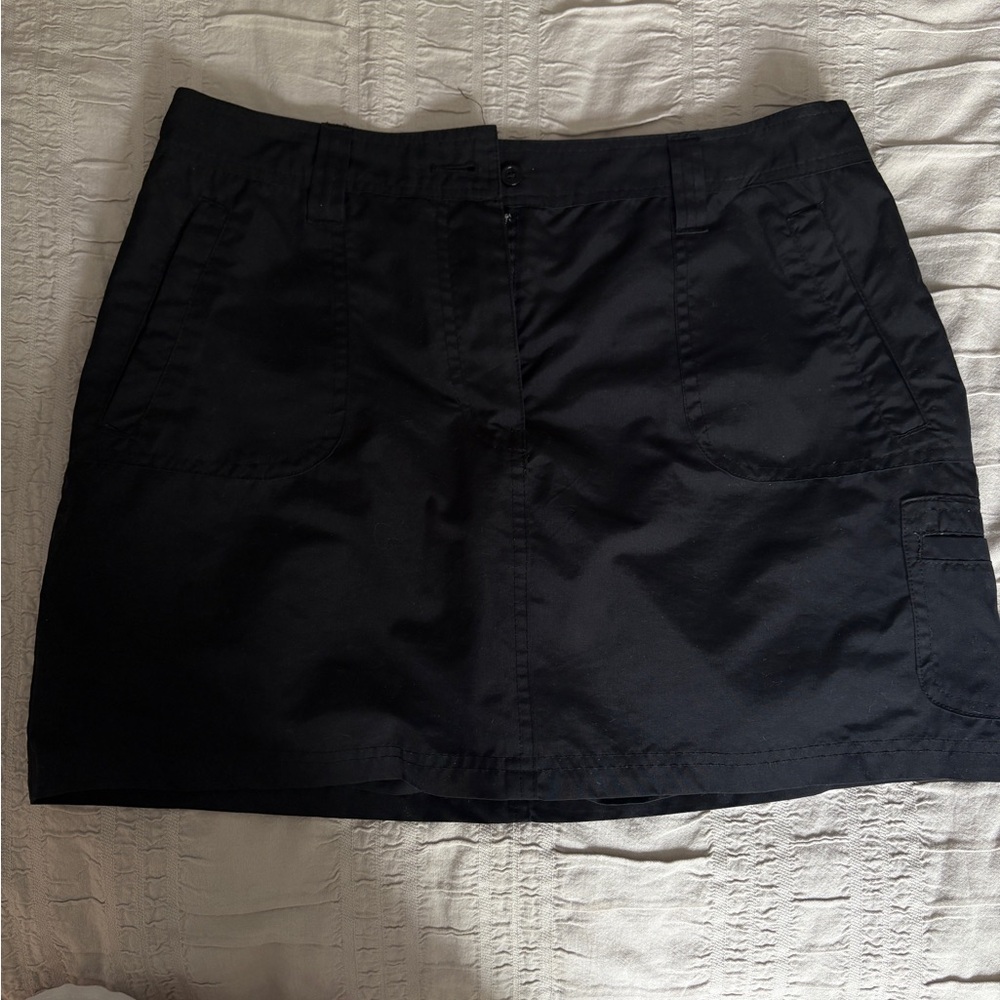 Black Mini Cargo Skirt